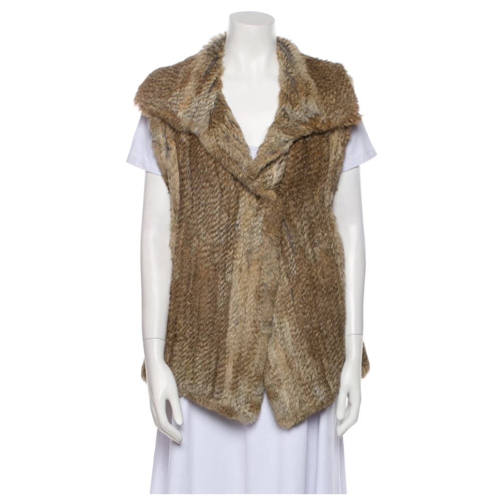 Calypso St Barth rabbit fur vest